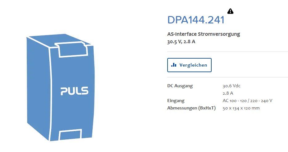 Stromzufuhr: PULS AS-Interface Stromversorgung DPA144.241 gebraucht – Gebraucht aus Horw von Arta20000 2