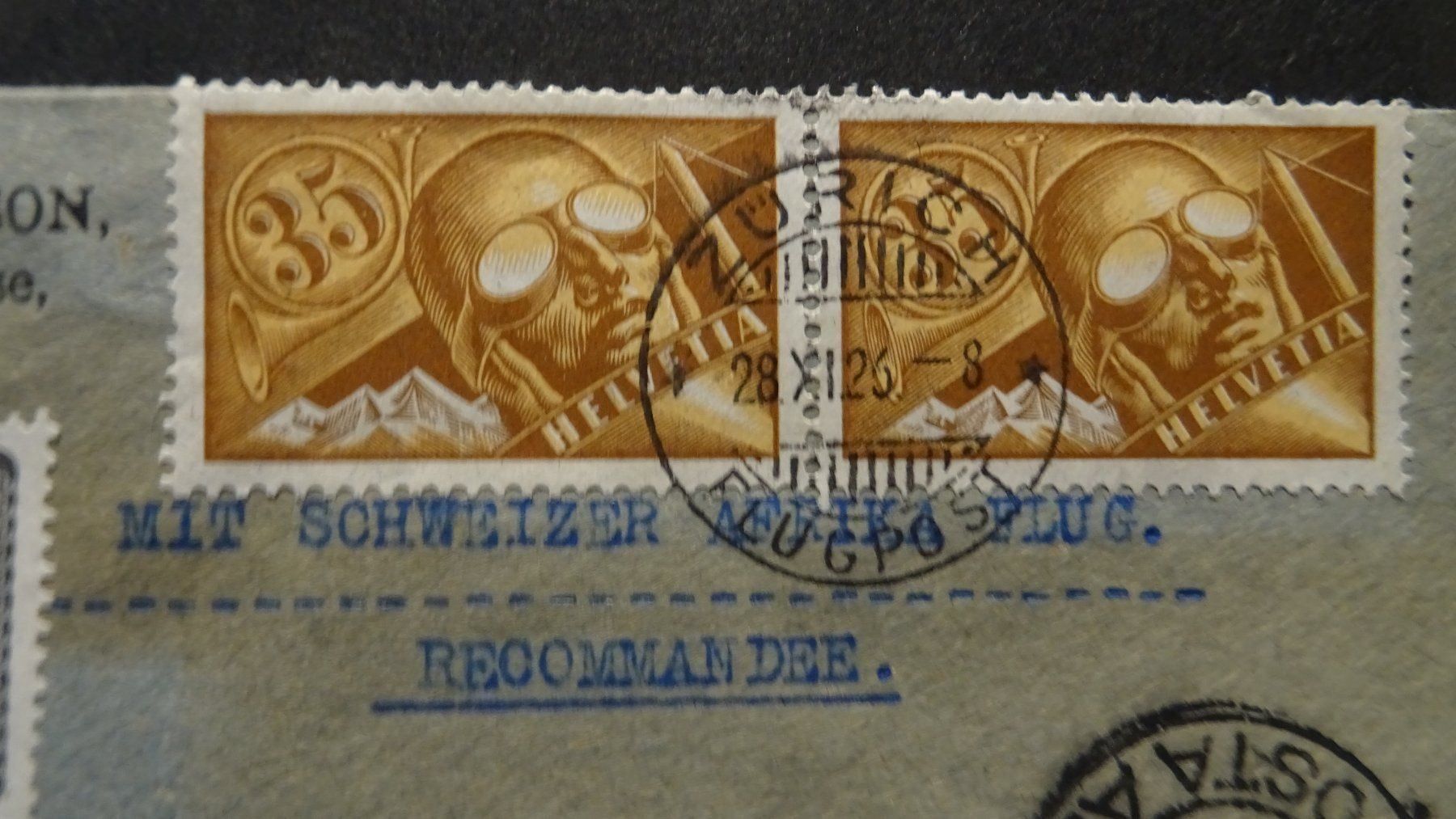 Tutti i francobolli: 1926, SCHWEIZER AFRIKAFLUG 28. NOVEMBER – Usato da Eschenbach SG venduto da eDaisy 2