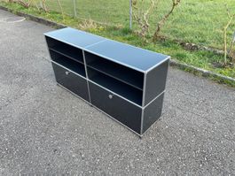 USM Sideboard 2x2 schwarz,Lieferung und Umbau möglich