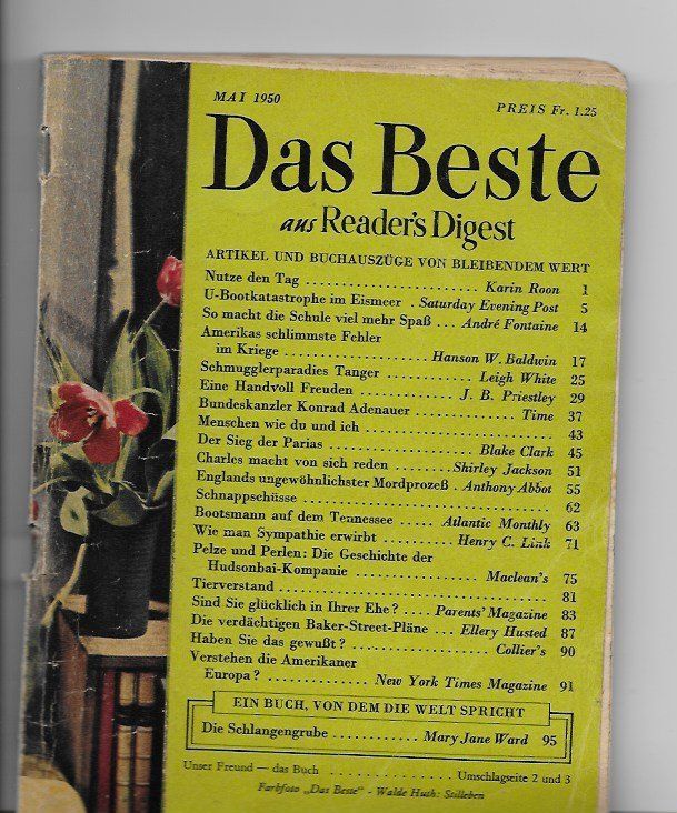 Riviste & Magazine: Das Beste - Ausgabe von 1950 – Usato da Altstätten SG venduto da alpalfa