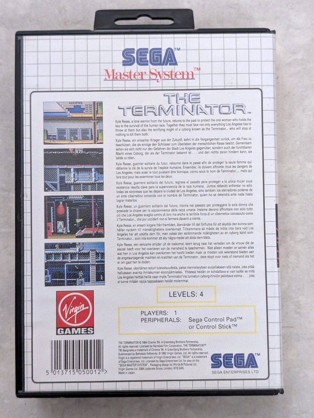 Sega Giochi: THE TERMINATOR (PAL) - SEGA MASTER SYSTEM – Usato da Spiegel b. Bern venduto da Natix 1