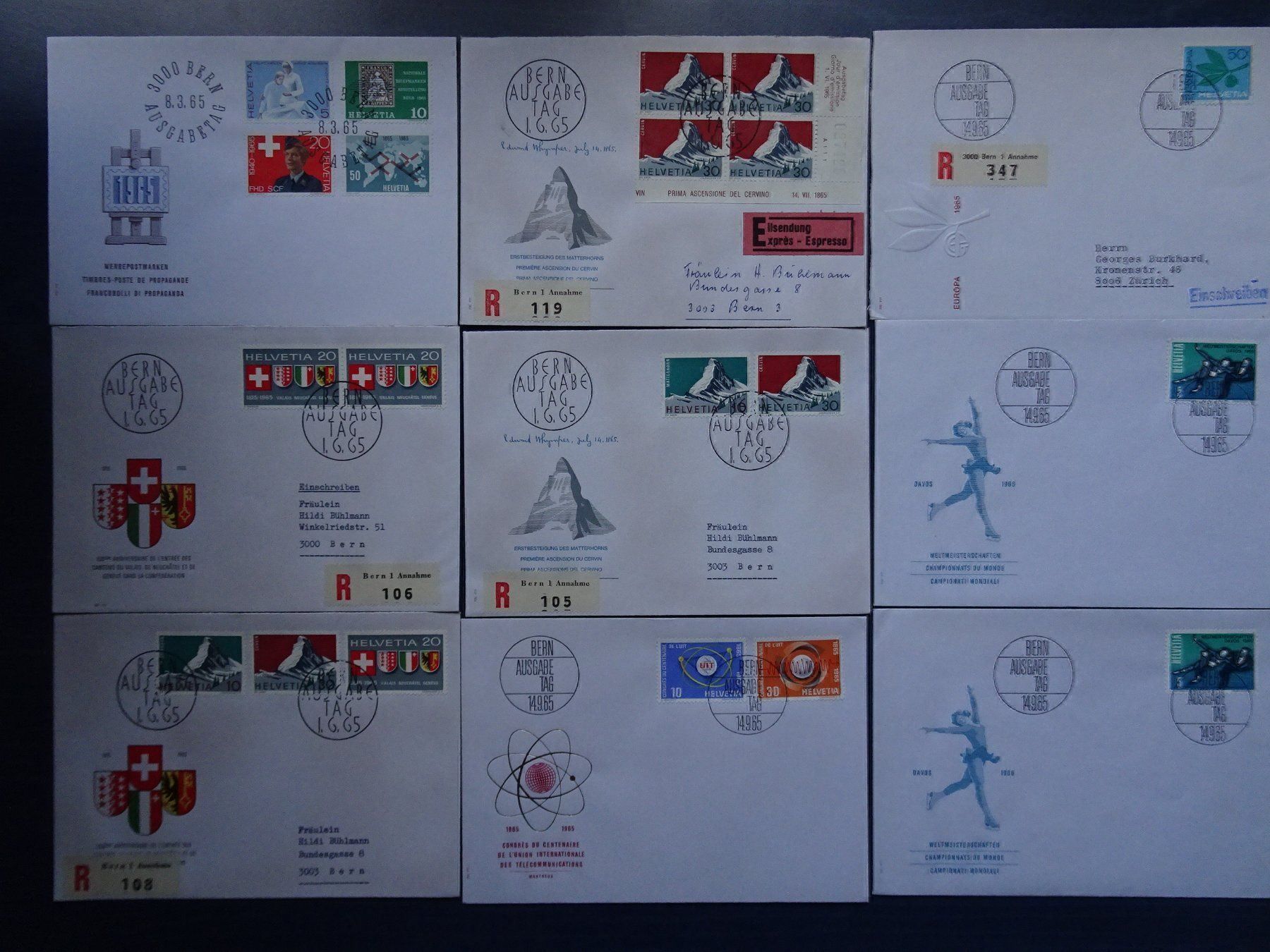 Alle Briefmarken: FDC 1965 – Neu (gemäss Beschreibung) aus Aadorf von Chnorli-Furz