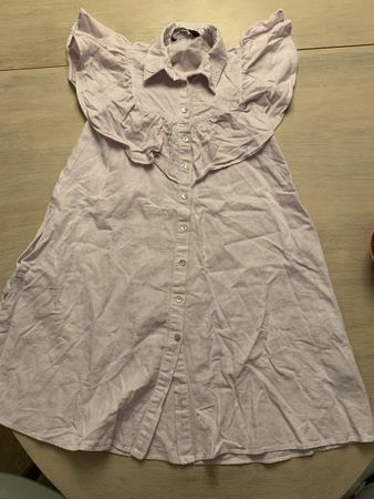 Robe d'été Zara taille XS, mauve clair, volants