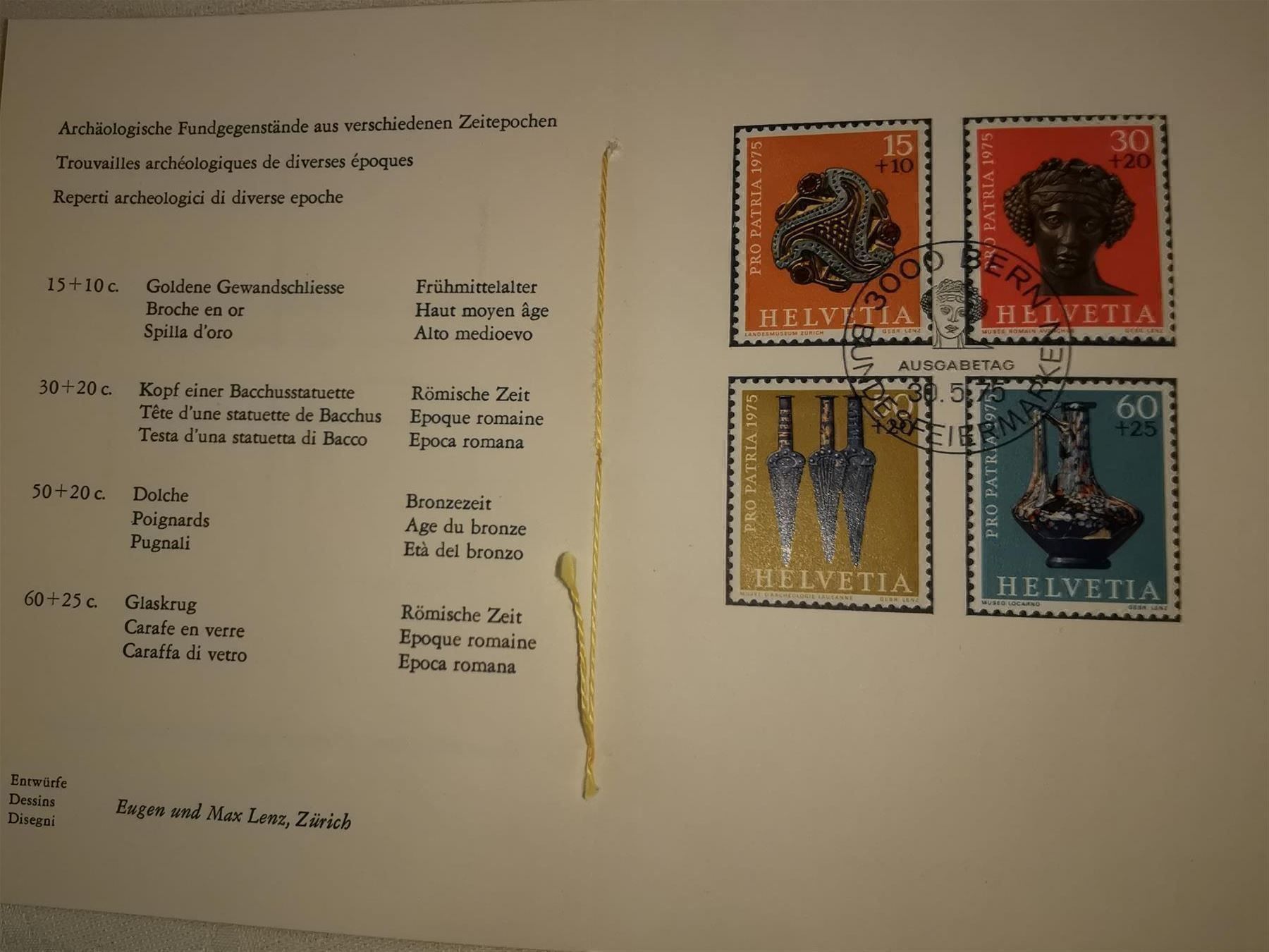 Tutti i francobolli: Pro Patria 1975 – Usato da Olten venduto da smiples