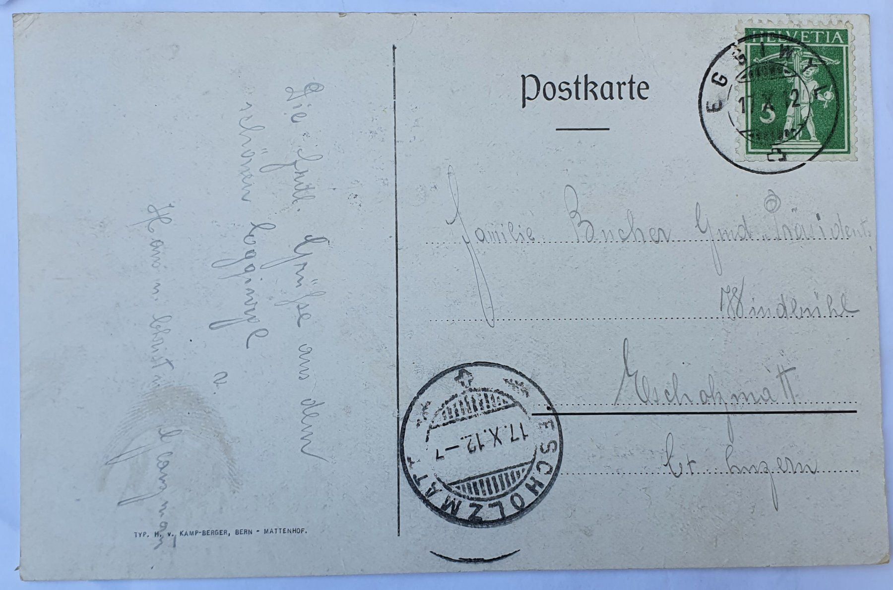 Cartoline postali: Eggiwil 1912 - 4 Ansichten – Usato da Kreuzlingen venduto da Rschweiz1 1