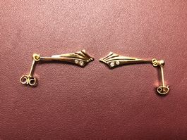 Ohrstecker mit Diamanten aus 18 Karat Gelbgold Au 750