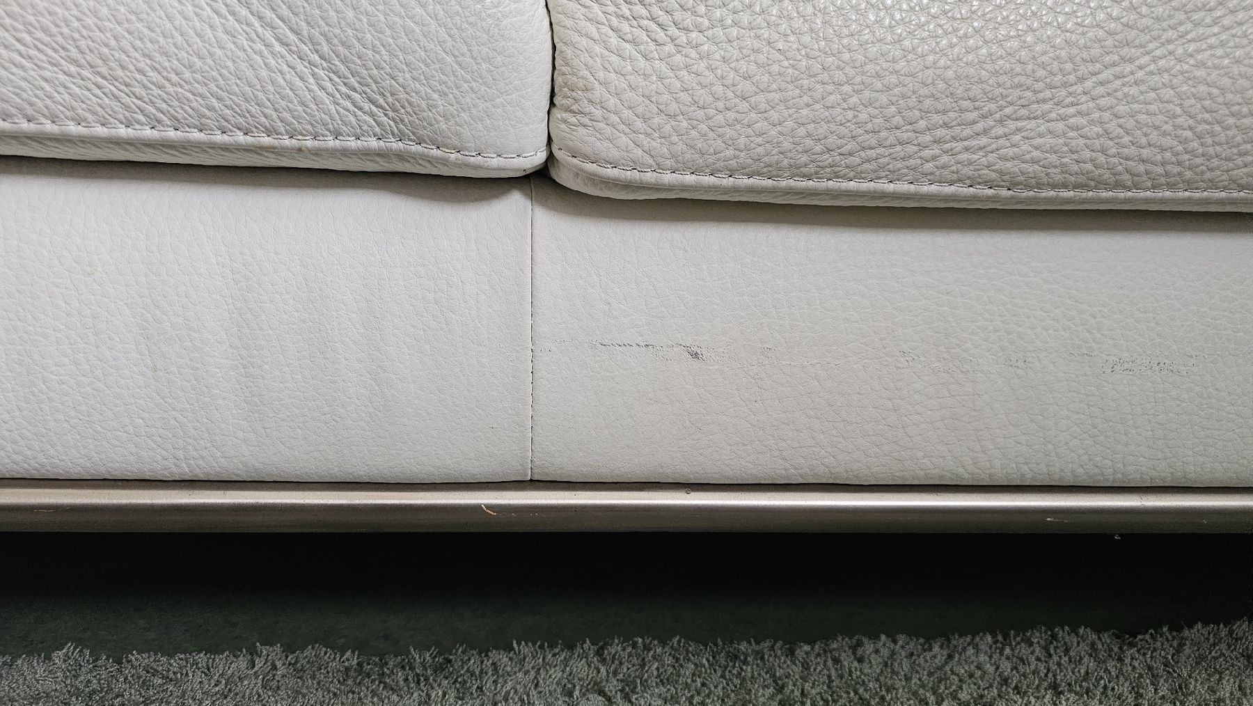 Ikea Sofas: Creme Weisses Ledersofa Ikea  – D'occasion à Mellingen par mrsizz 1