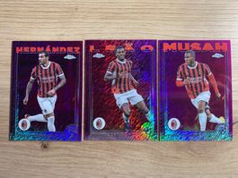 Soccer Leao/Theo/Musah MAGENTA SHIMMER Topps Chrome 2025  🔥