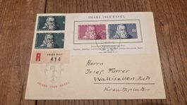 1948 IMABA Block auf Brief