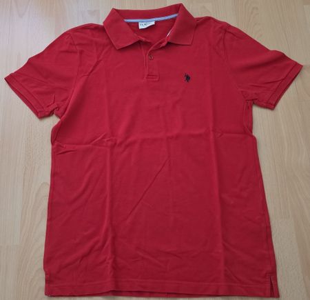 Rotes U.S. Polo Assn. Poloshirt, Grösse L - Top Zustand!