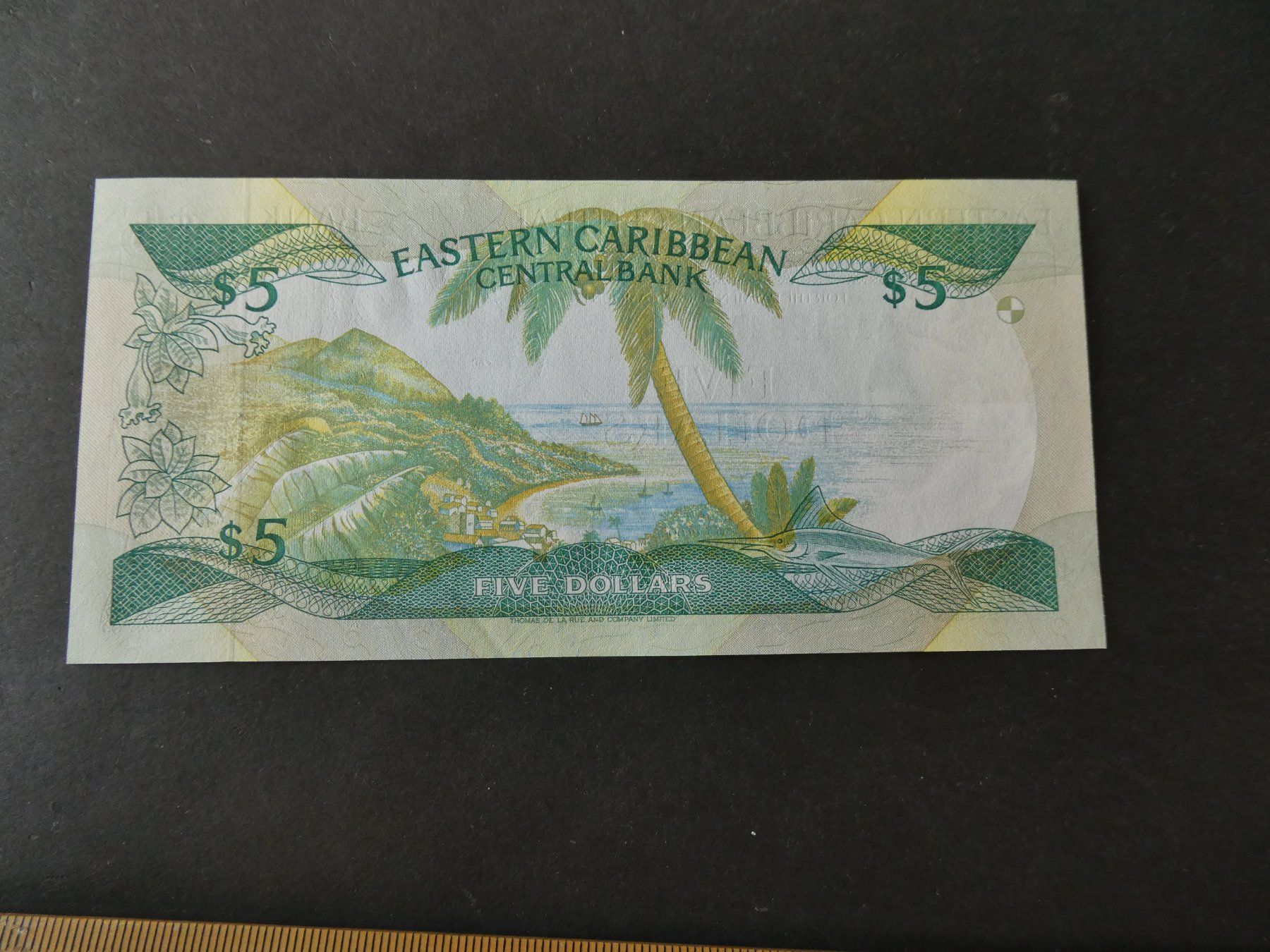 Banknoten: Eastern Caribbean, 5 Dollars - ungefaltet – Gebraucht aus Hinterforst von Rohusri 1