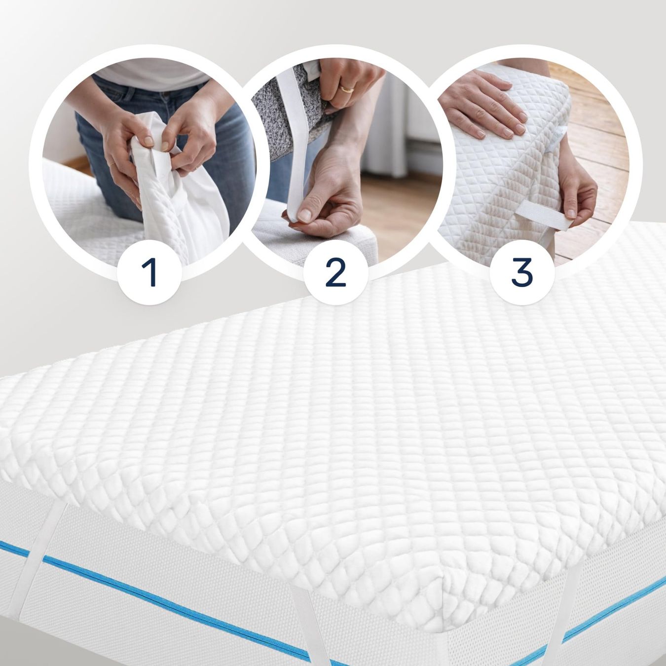 Matratzen: Matratzentopper Topper Memory Foam waschbar mit Eckbändern – Neu und originalverpackt aus Dörflingen von Nixhub 4