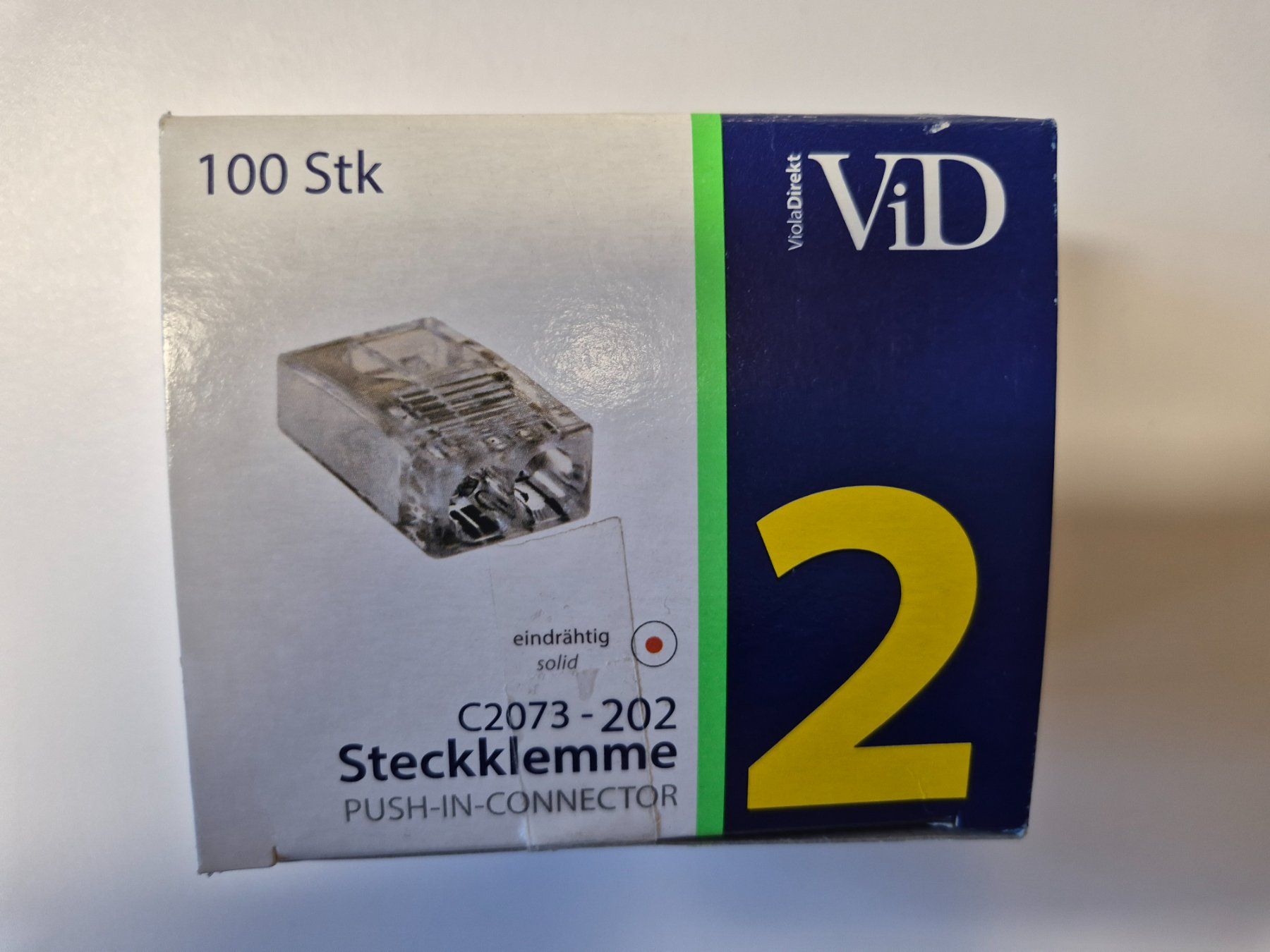 Alimentation électrique: Steckklemme ViD  2 Pol – Neuf avec emballage d'origine à Bolken par Malvinas