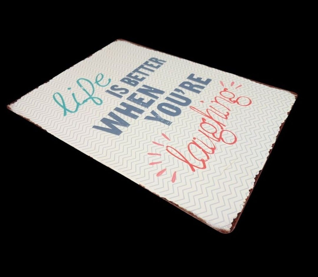 Insegne: Schild "Life is better when you're laughing" neuwertig – Nuovo (secondo la descrizione) da Zug venduto da Fristeiler 1
