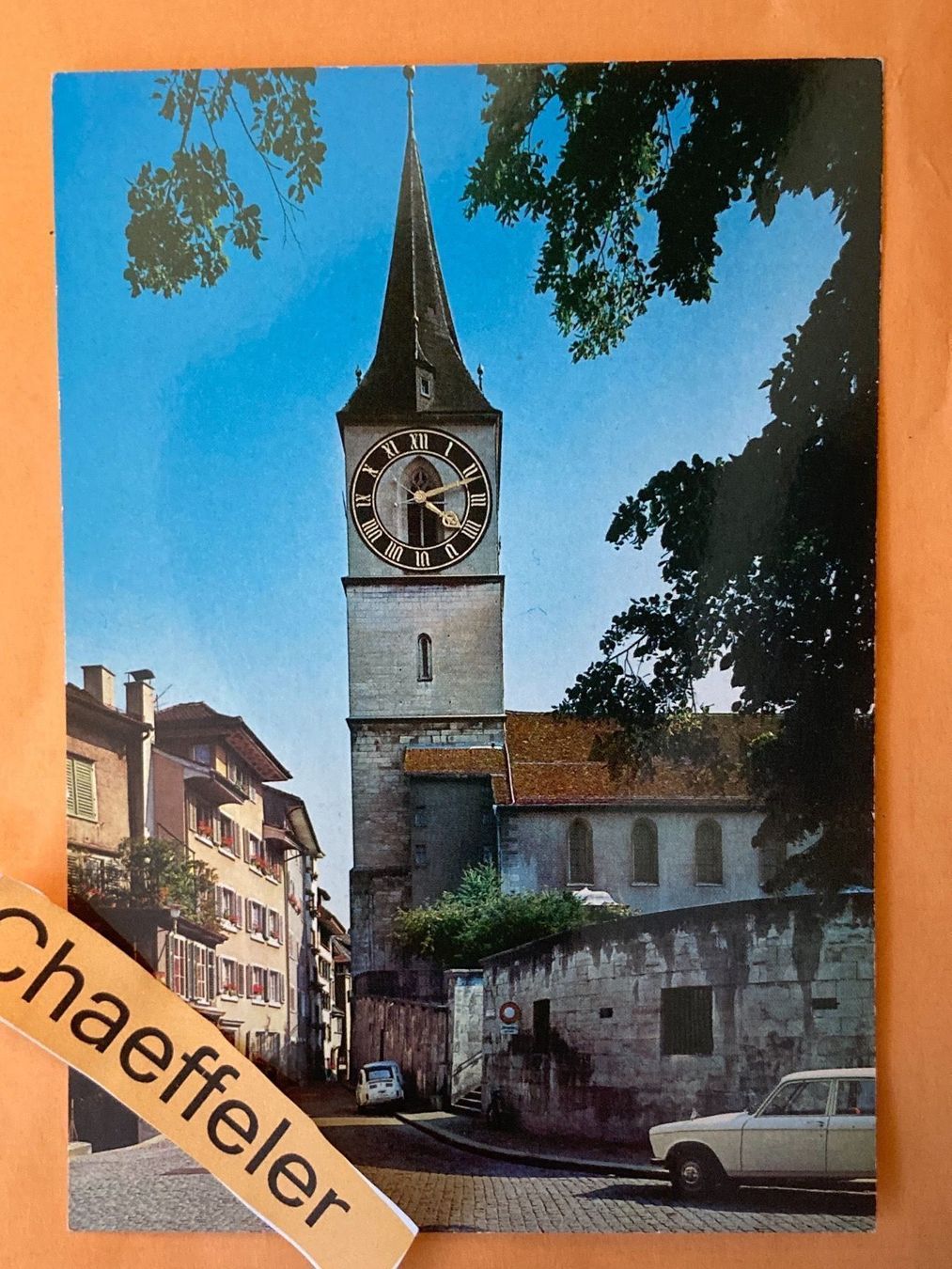 Cartoline postali: Zürich. Altstadtpartie mit St. Peter- – Usato da Zürich venduto da Chaeffeler