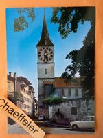 Zürich. Altstadtpartie mit St. Peter-