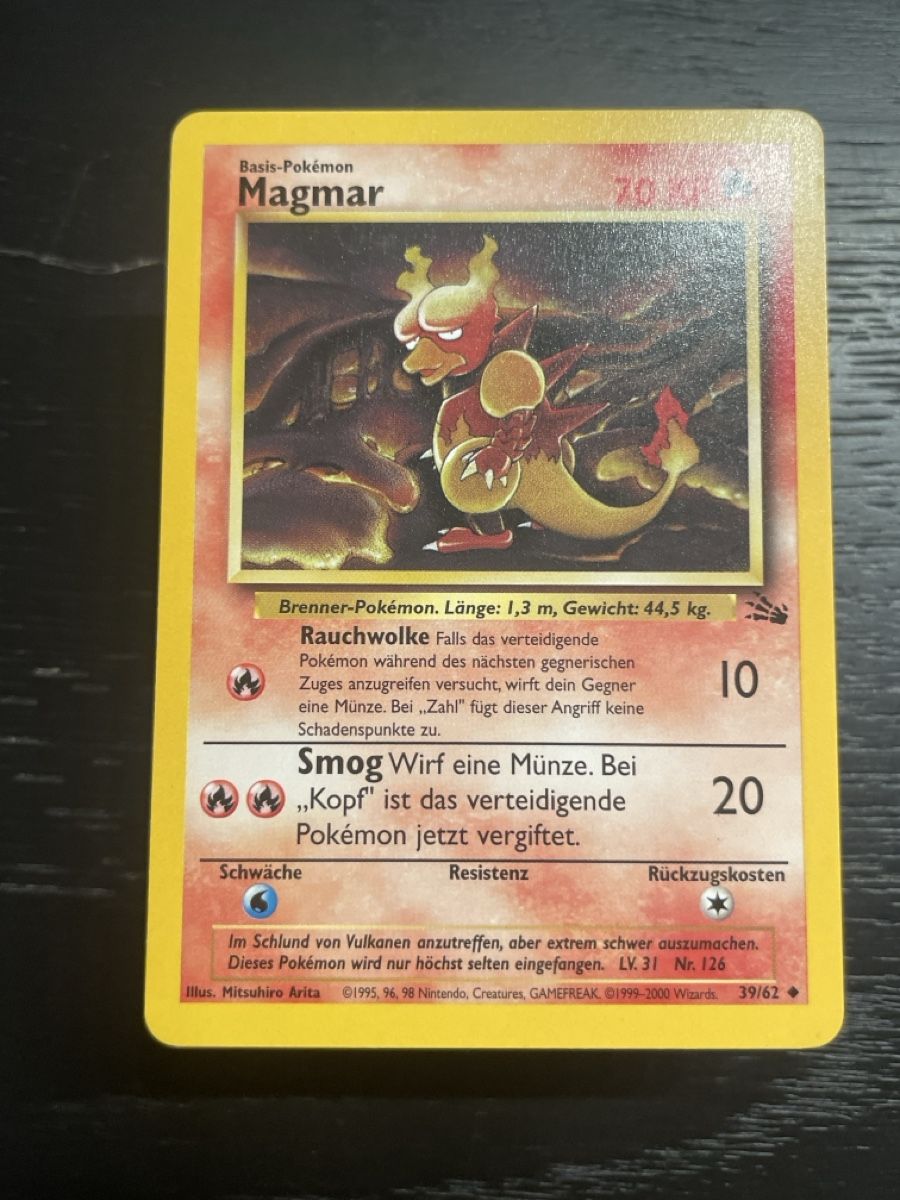Pokémon Cartes à collectionner: Pokemon Magmar 39/62 fossil – D'occasion à Hugelshofen par Suimosa