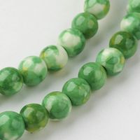 Jade natürlich grün gefärbt 6mm 1Strang