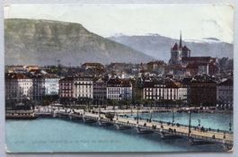 Genève - Grand Quai et Pont du Mt Blanc