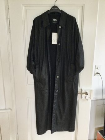 Trenchcoat schwarz Zara, Baumwolle, S/M Neu