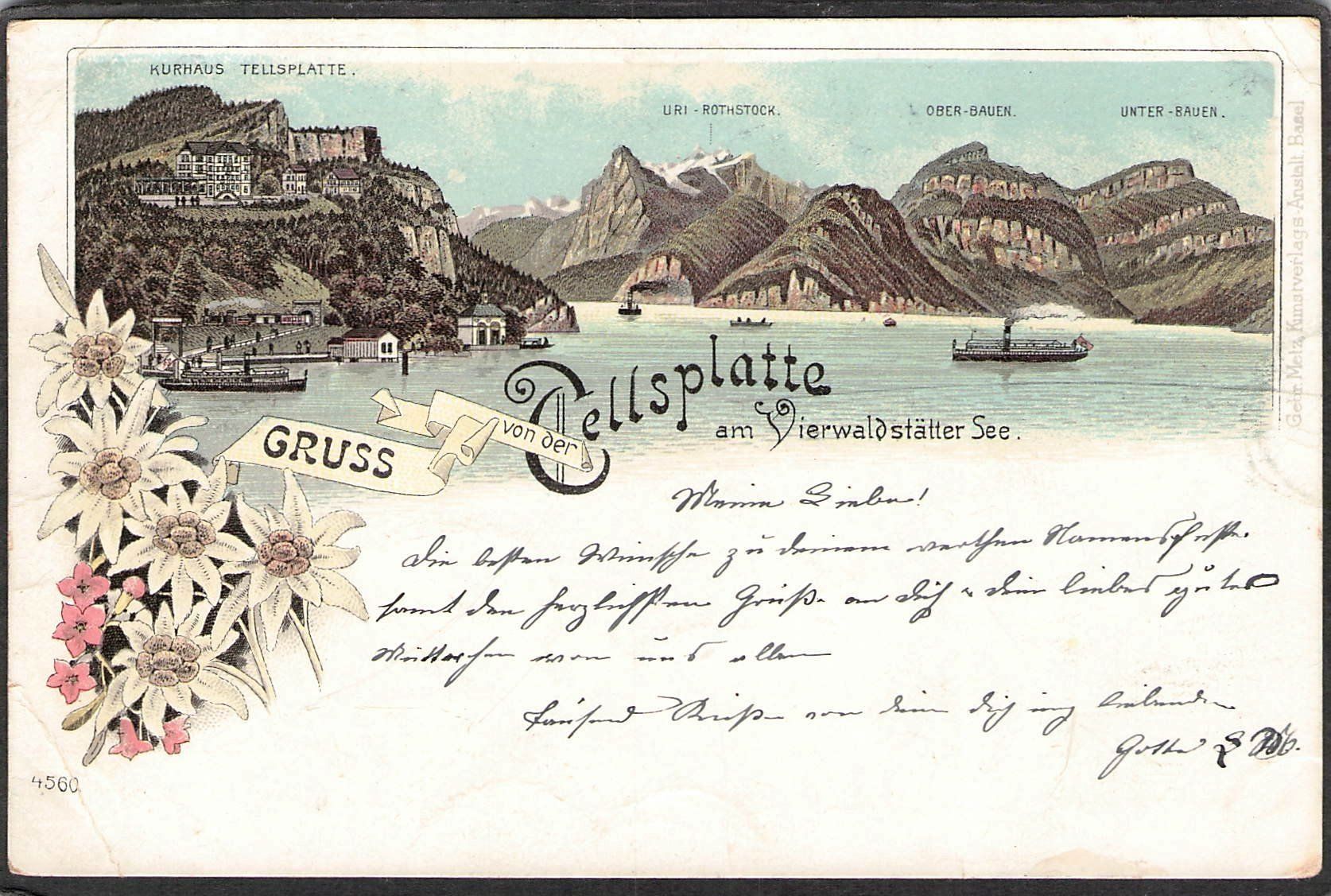 Cartoline postali: ^Litho Tellsplatte , 1898 – Usato da Reichenburg venduto da Pipo-67