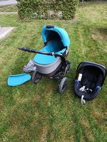 Kinderwagen mit Babyschale und Maxi-Cosi