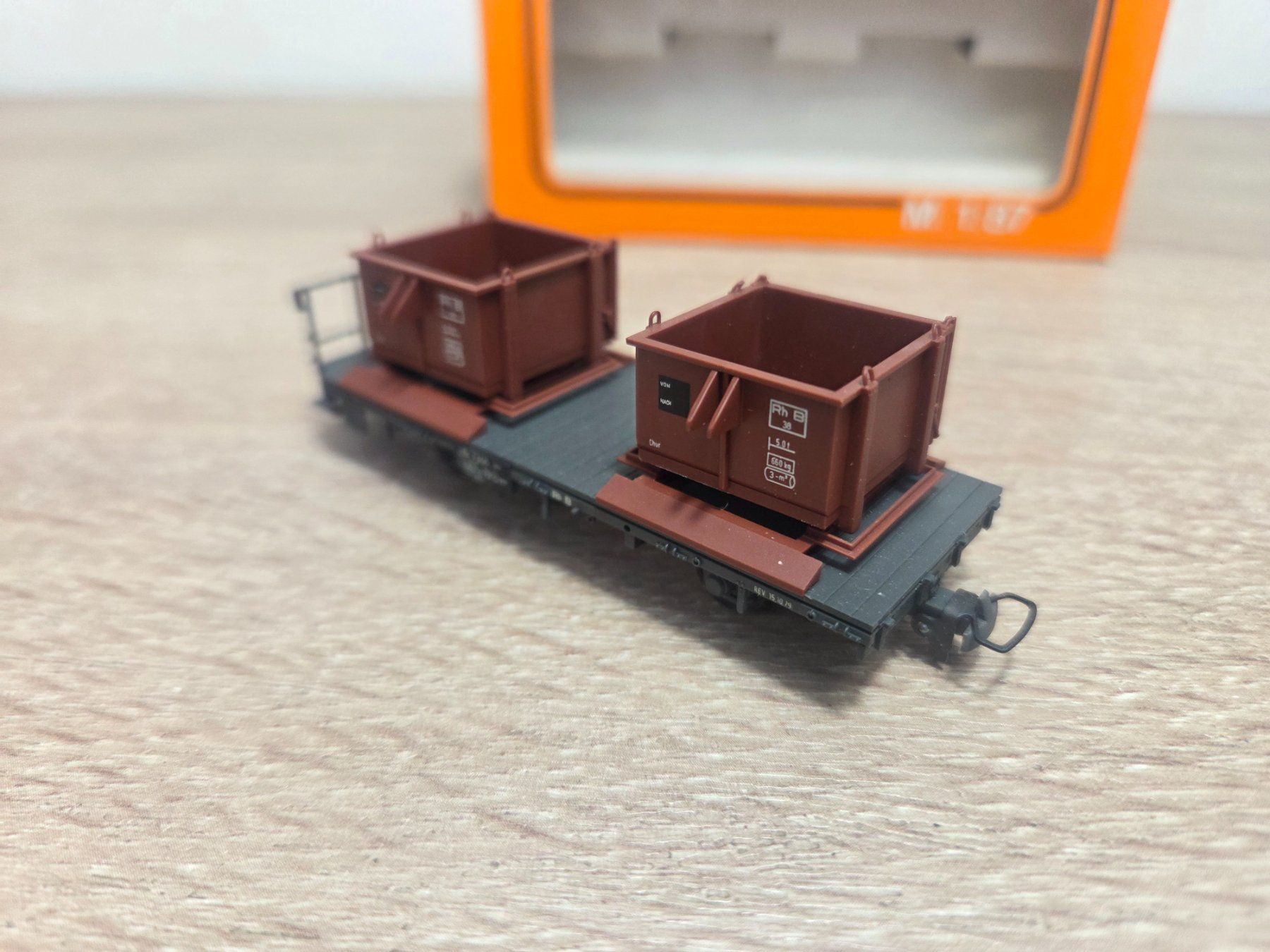 Bemo Modelleisenbahnen: Bemo 2258 Kieskistenwagen RhB H0m – Gebraucht aus St-Aubin-Sauges von Lo_Go 3