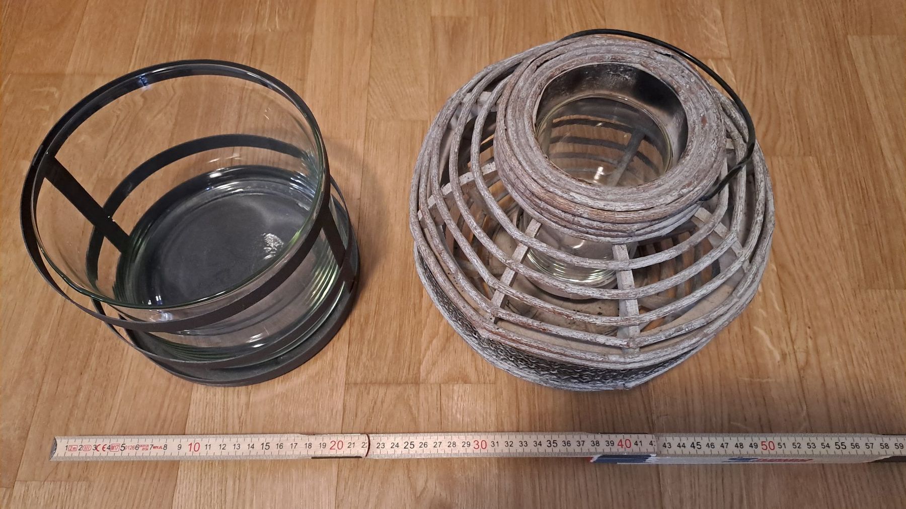 Portacandele: 2x Candle Holders with Glass Inserts – Usato da Rieden AG venduto da Werkstattlaedeli 1