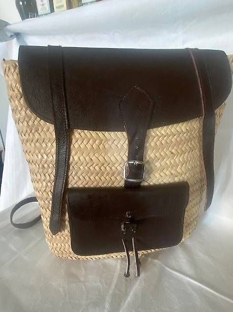 Zaini: *STROH-LEDER RUCKSACK* seltenes Design – Usato da Zürich venduto da doris001