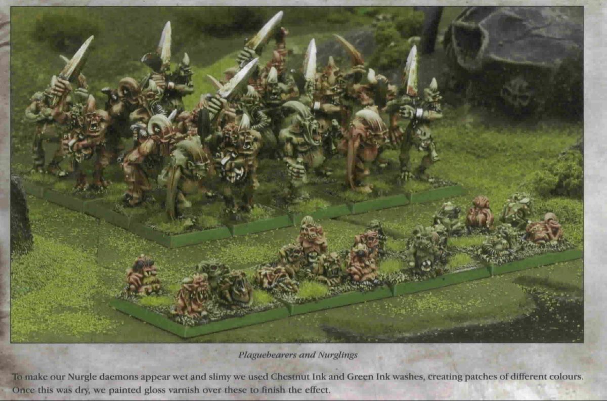 Statuette: Warhammer Chaos Plaguebearers + Nurglings – Nuovo (secondo la descrizione) da Lausanne venduto da Polokus