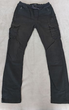 Jungen Cargohose schwarz elastischer Bund Grösse 164