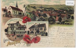 Gruss aus Neuheim Zug - Litho 1901