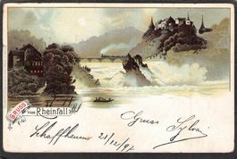 ^Gruss vom Rheinfall , gel. 1897