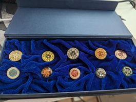 10 x Fudan University Pins, China Seltene Sammlung