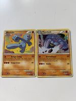 2 Pokémon Karten, Machollo und Maschock