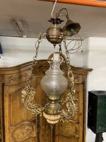 Alte Hängelampe Jugendstil Messing