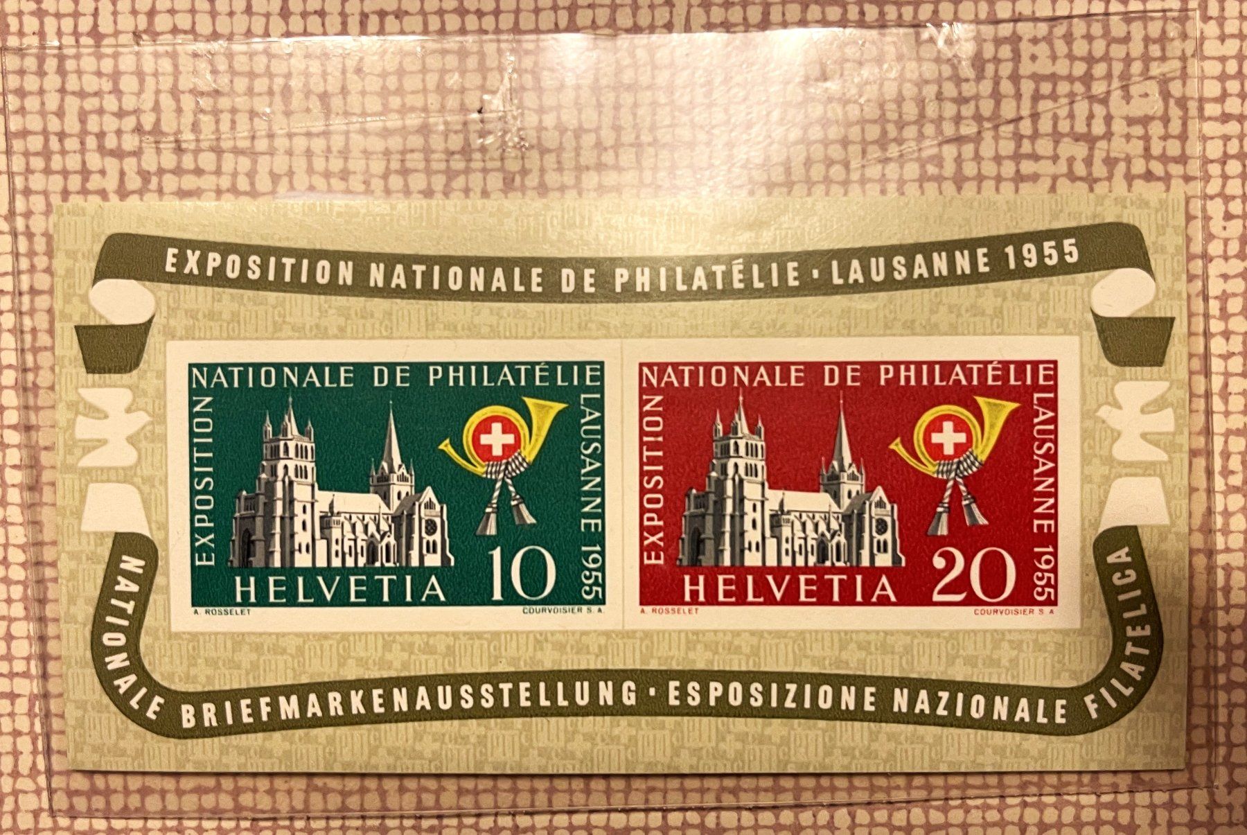 Alle Briefmarken: 1955, W35 Lausanner-Block ungebraucht – Neu und originalverpackt aus Oftringen von Vucki