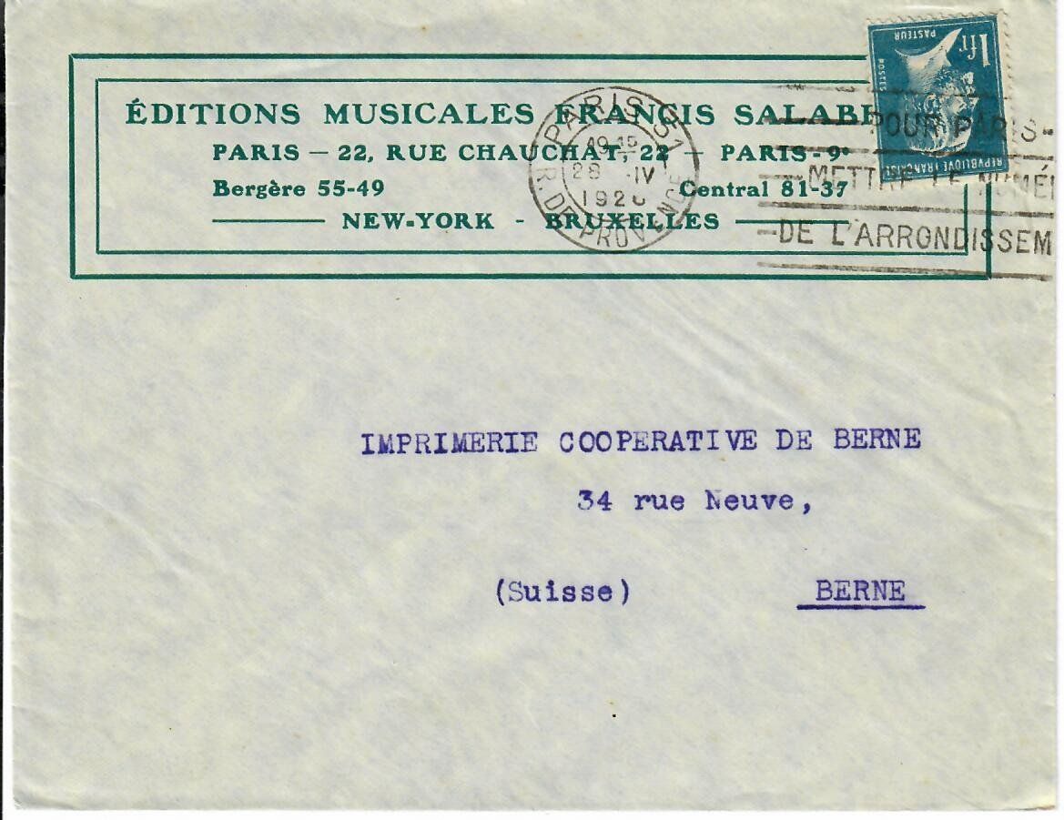 Tous les timbres: Brief, Paris - Bern – D'occasion à Hochdorf par Ziegel-16
