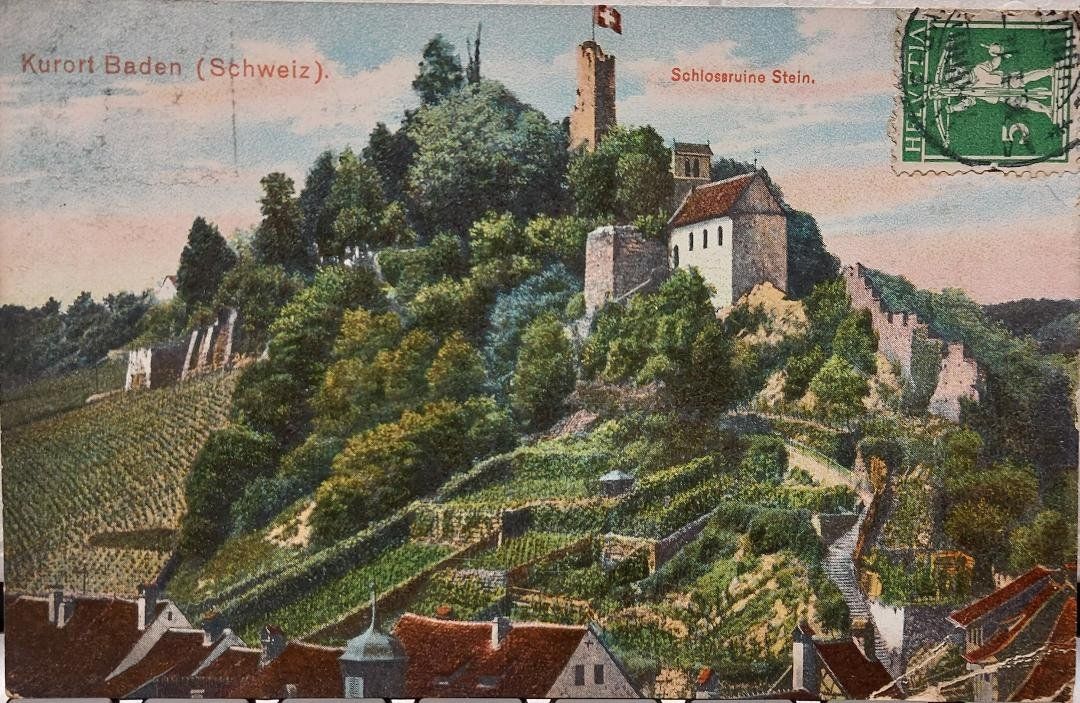 Cartoline postali: BADEN Kurort - 1914 – Usato da Delémont venduto da Domdom1