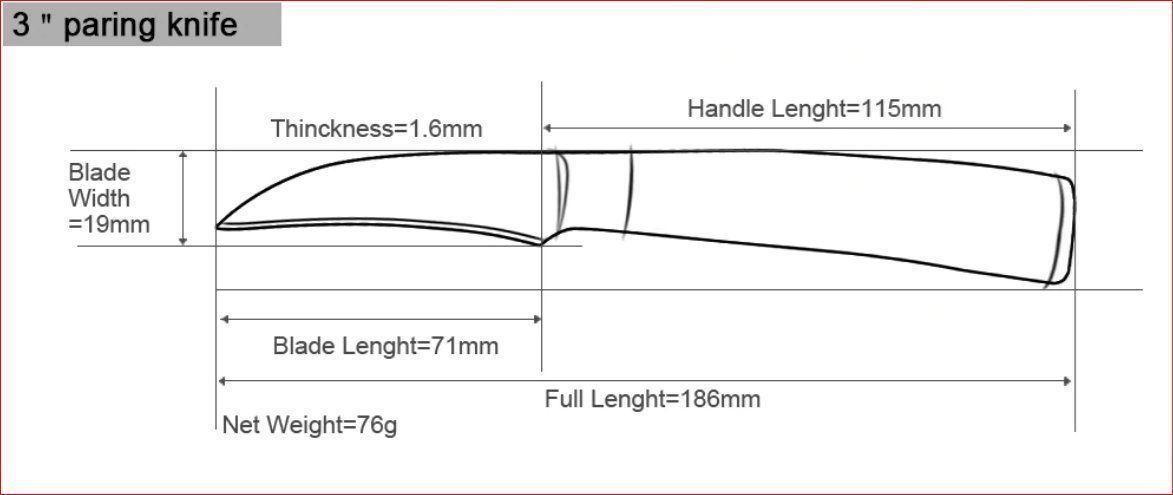 Coltelli da cucina: Küchenmesser, Schälmesser – Nuovo e nell'imballaggio originale da Burgdorf venduto da XJ6 8