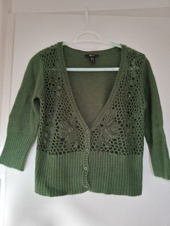 Cardigan vert Vintage 