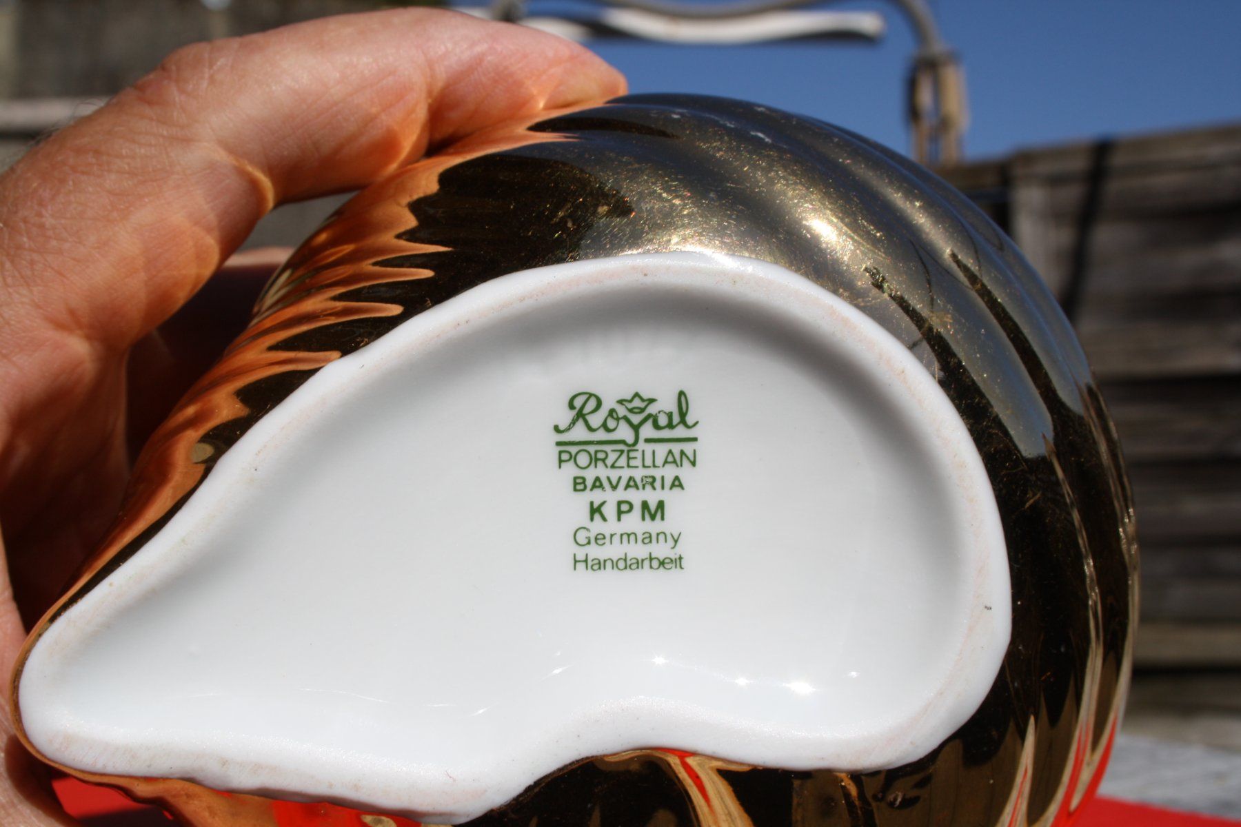 KPM Ciotole: KPM MUSCHEL MUSCHELSCHALE GOLD – Usato da Wauwil venduto da Pneuedy 5