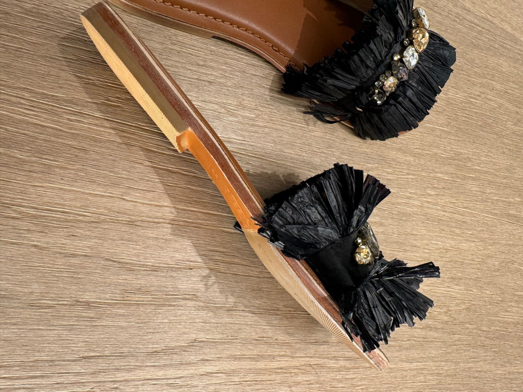 Scarpe da donna: Fransen Sandalen schwarz – Usato da Kilchberg ZH venduto da dongxi 3
