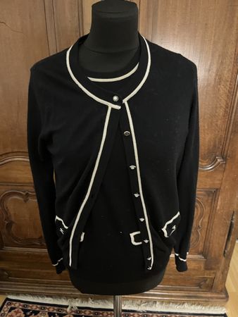 Liu jo coppietta nera bordata di bianco