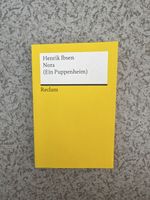 Henrik Ibsen - Nora (Ein Puppenheim), Reclam - Top Zustand!