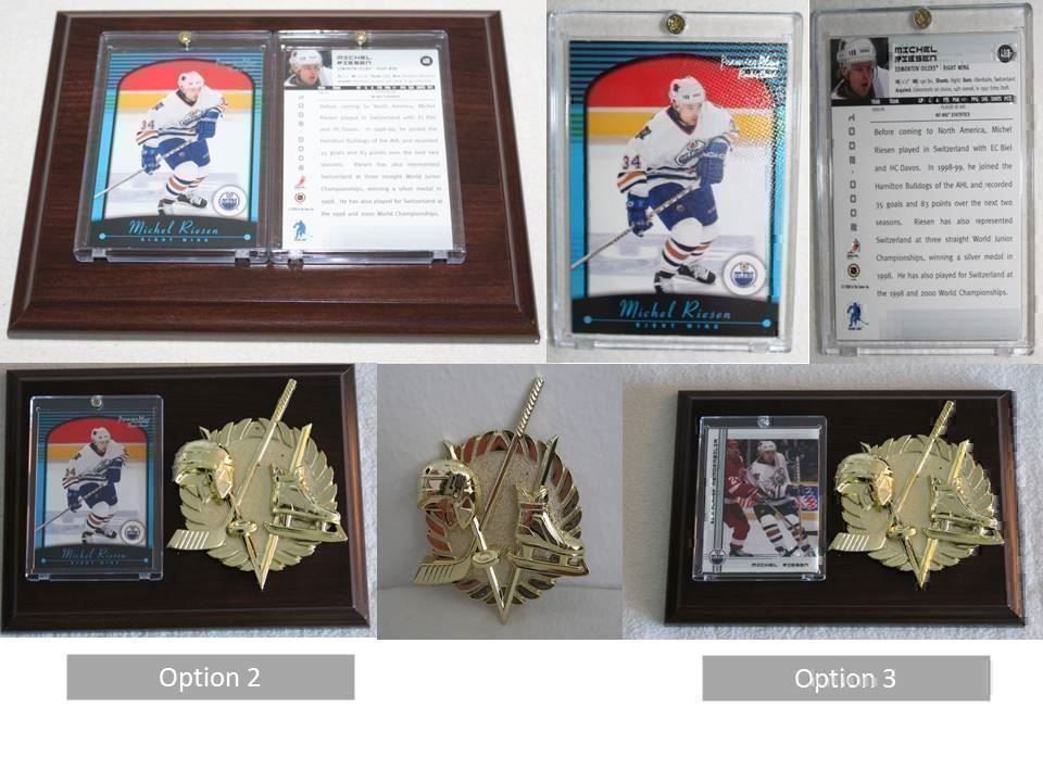 NHL Carte collezionabili: NHL Michel Riesen Edmonton Oilers Plakette – Nuovo e nell'imballaggio originale da Reinach BL venduto da RetroGamesSportsMore 7