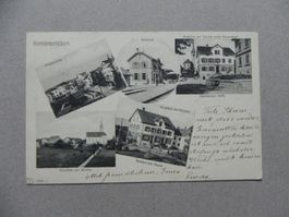 Karte Lichtdruck Hombrechtikon ZH 1905 Bahnhof Restaurant
