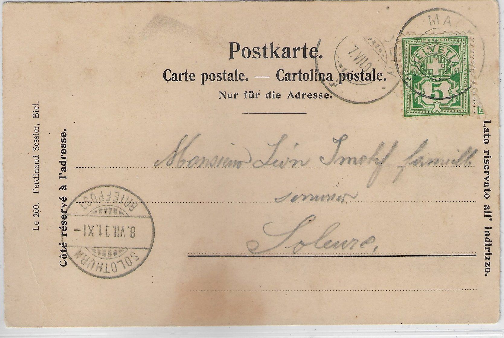 Cartoline postali: Gruss aus Magglingen - Souvenir de Macolin - Hotel – Usato da Ettingen venduto da Kartenplanet 1