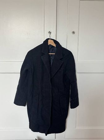 Samsøe & Samsøe Wollmantel  Dunkelblau