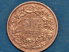Waoo 2X 5 Francs Suisse 1873 Tres Tres Rare 1851 Etat Top